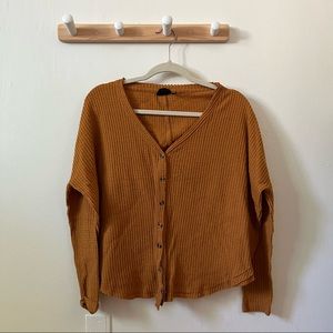 Out from Under (Urban Outfitters) Thermal Top Bundle in Mustard and White Sz XS